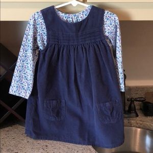 Jojo Maman Bebe corduroy jumper and floral shirt